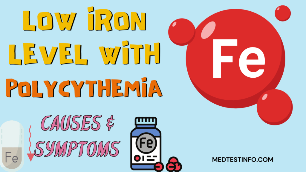 why my iron level low with polycythemia, polycythemia and low iron level, low hb in polycythemia, anemia and polycythemia, iron deficiency in polycythemia vera, polycythemia blood test resutl, polycythemia causes and symptoms, treatment of iron deficiency in polycythemia vera